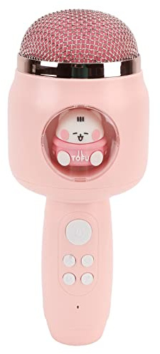 RIZGHWOY Wireless Handheld Microphone No Delay Stable Signal Lithium Battery Reverb Mode, for Broadcasts and Concerts (Pink)