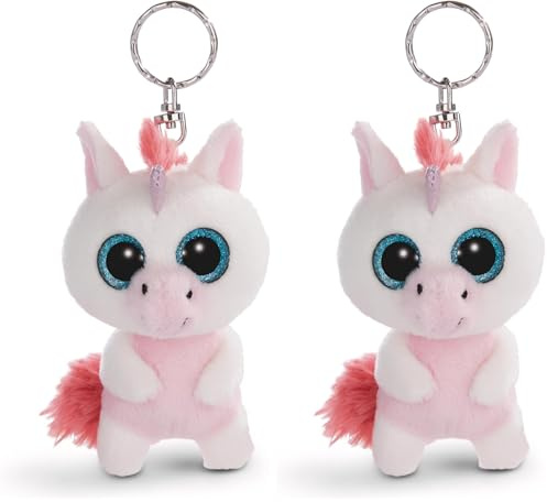 NICI Glubschis: Das Original – Glubschis Schlüsselanhänger Einhorn Milky-Fee 9 cm – Einhorn Kuscheltieranhänger mit Schlüsselring für Schlüsselband, Schlüsselbund & Schlüsselhalter, Unisex– 45551