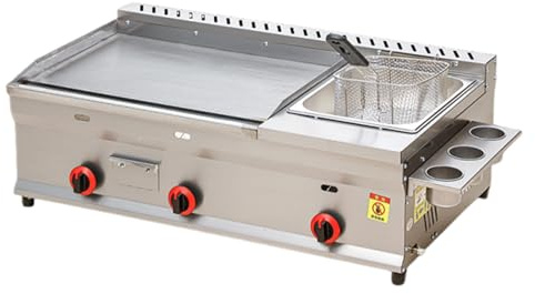 Freidora Profesional Industrial De Cocción a Gas, Plancha Comercial Con Respuesta Rápida Y Estructura De Acero Resistente Para Cocinas De Alta Demanda(Commercial)