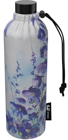 Emil Glas Trinkflasche 0,75l Anemonen – isolierte Flasche für Kinder & Erwachsene, auslaufsicher, schadstofffrei für Schule, Freizeit und Sport