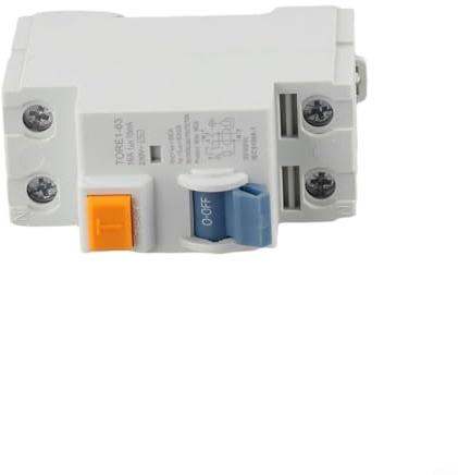 Disjoncteur différentiel 2P 10 mA 6 Ka 230 V Courant résiduel Interrupteur de sécurité avec schéma de câblage pour protection électrique industrielle Boîtier ignifuge certifié (25 A)