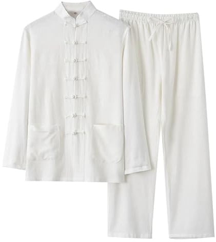Costume Traditionnel Chinois D'arts Martiaux pour Homme Femme Ensemble Homme 2 Pièces Kung Fu Tai Chi Classique Tangzhuang Chemise Pantalon Tenue D'entraînemen