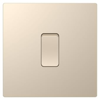 Dekken DE002CGS 10AX 1 Gang 2 Way Switch – Champagne Gold Finish Square Edge Design Range