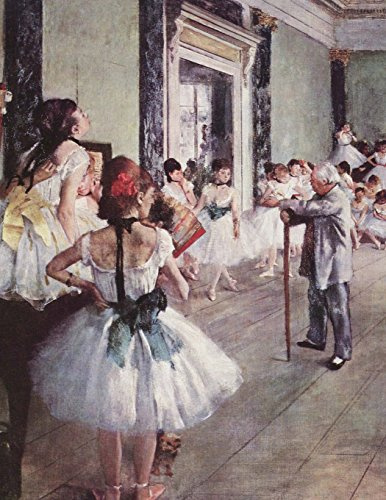 Degas Ballerinas Lined Notebook: Degas Ballerina art large 8.5x11 lined notebook journal for writing in.: Volume 2