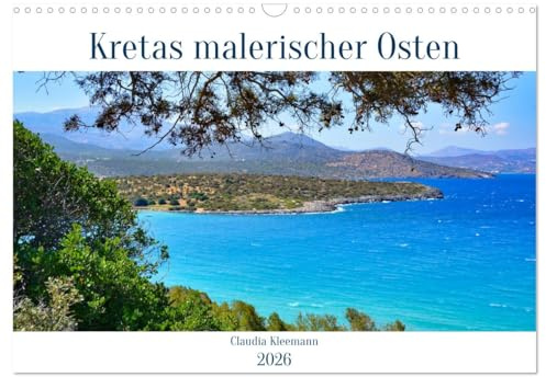 Kretas malerischer Osten (Wandkalender 2026 DIN A3 quer), CALVENDO Monatskalender: Zauberhafte Orte, Strände und Berge prägen das Bild (CALVENDO Orte)