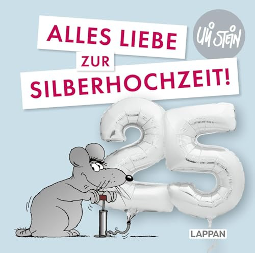 Uli Stein für Verliebte: Silberhochzeit: Geschenkbuch mit Cartoons und Sprüchen | Originelle Geldgeschenkverpackung mit Widmungsseite