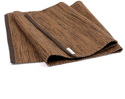 Yogasana Yogamatte aus Bio-Baumwolle, rutschfest, handgewebt, faltbar, bietet hervorragenden Komfort, Traktion und Unterstützung, extra dicke Yogamatten für den Innen- und Außenbereich, 61 x 183 cm,