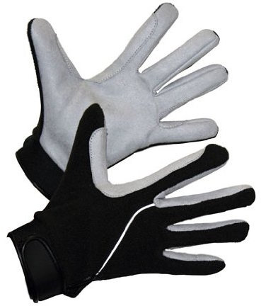 Kerbl 326765 Handschuhe mit Fleecerücken, Gr. XS, schwarz / grau