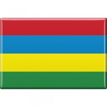 Kühlschrankmagnet - Länderflagge Mauritius - Gr.ca. 8x5,5 cm - 38082 - Magnet
