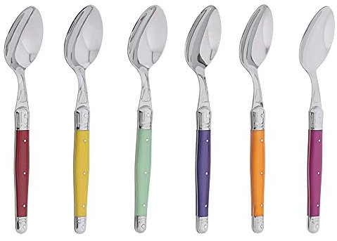 Jean Dubost - Coffret 6 cuillères Laguiole couleurs - Inox - Argent
