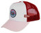 Coastal Trucker Cap PINK Crab Rot Weiß, Size:ONE Size