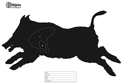 X-Targets Cibles en Cours/Sanglier/Papier 120 g/m² 50 x 70 cm