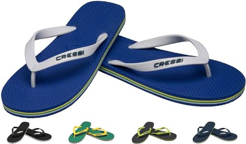 CRESSI Beach Flip Flops Blue/White 43/44 EU - Tongs de Plage et de Piscine pour Adultes Unisexe, Bleu/Blanc, 43/44 EU