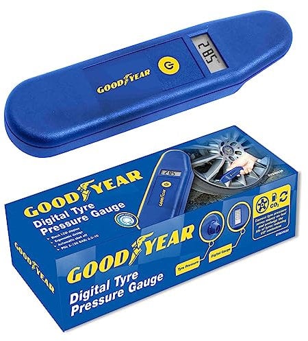 Goodyear Auto Digitaler Reifendruckprüfer mit LCD-Display, geeignet für Motorrad, Van, Fahrrad, Roller