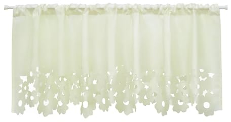 Joyswahl Scheibengardine Stangendurchzug Bistrogardine »Christa« Mit Lasercutabschluss Gardine Stores HxB 60x90cm Sand 1er Pack