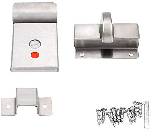 Cerradura de La Puerta, Aleación de Zinc y Aislamiento de Acero Inoxidable Cerradura de La Puerta del Baño Cerradura de La Puerta Duradera del Retrete del Público Con Indicador de Compromiso Vacante