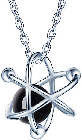 Yumilok Planet Umgibt Universum925 Sterling Silber Fashion Halskette Kette mit Kristall Anhänger Geschenk für Liebste