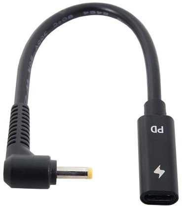Câble de charge PD Power DC 4.0 * 1.7MM adapté pour ordinateur portable, y compris la surface vers l'entrée femelle USB-C