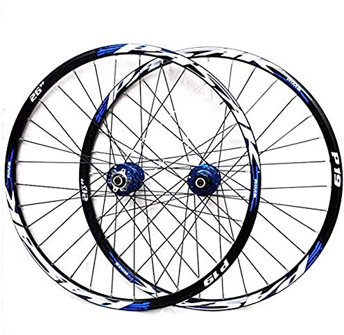 HJRD Mountainbike-Laufradsatz, 29/26/27.5 Zoll Fahrrad Laufrad (vorne + hinten) Doppelwandig Aluminiumlegierung MTB-Felge Schnelle Veröffentlichung Scheibenbremse 32H 7-11 Geschwindigkeit