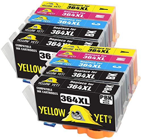 YELLOW YETI Ersatz für HP 364 364XL Druckerpatronen kompatibel für HP Photosmart 7520 7510 C6380 C5380 C510a C309a C310a D5460 (2 Schwarz + 2 Foto Schwarz + 2 Cyan + 2 Magenta + 2 Gelb)