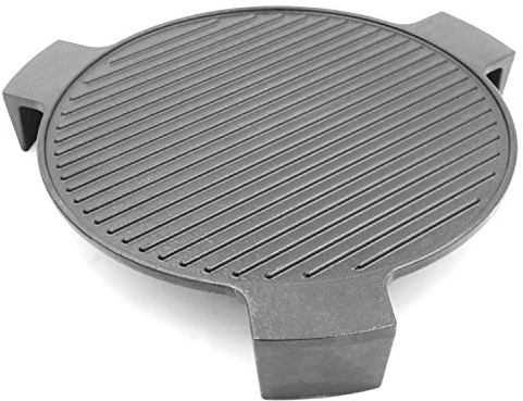Hongso Cast Iron Plate Setter for Large Big Green Egg Grill and Other 18 Diameter Cooking Grills, Kamado Grill, 18 Smoking Stone, Pizza Stone, Heat Deflector with 3 Legs, CBCR-18 (For Large BGE)