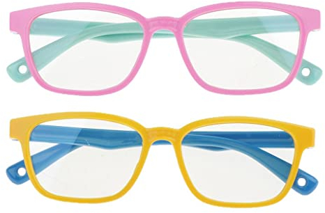 F Fityle 2er Set Blaulichtfilter Brille 3-8 Jahre, Leicht Computerbrille PC Gaming Brille [Kinderaugen ]