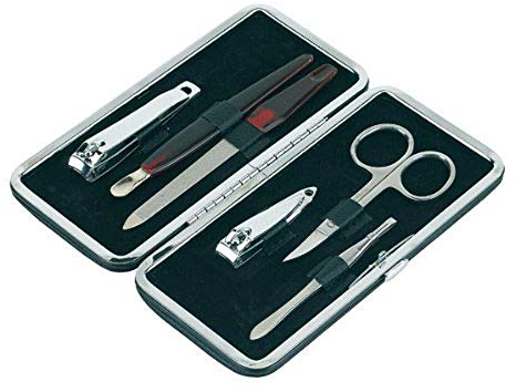 Maniküre Set mit Zubehör für Unterwegs in der Handtasche oder auf Reisen, inkl. Nagelschere, Feile, Pinzette, Nagelschaber und kleinem Nagelknipser von notrash2003
