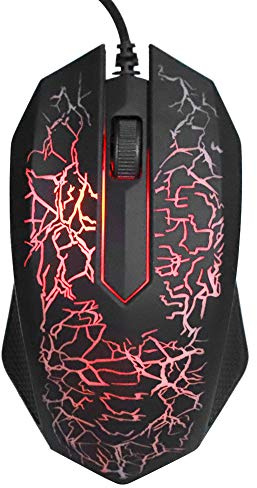 VBESTLIFE Wired Gaming Mouse PC-Gaming-Mäuse Schwarze optische Computer-Maus Wired Professional Gaming für LOL Colourful Backlight Computer-Mäuse A30(Schwarz)