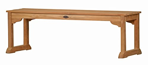Kai Wiechmann Teak Gartenbank ohne Lehnen 140 cm Massivholz wetterfest