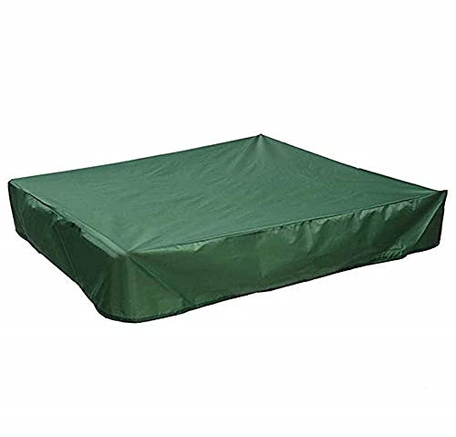ZQWE Staubdichte Sandkasten-Abdeckung mit Kordelzug, Sandkastenabdeckungen, wasserdichte Sandkasten-Abdeckung, Abdeckplane Oxford-Stoff für Sandkasten (Green,200x200cm)