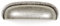 Gedotec Muschelgriff Silber Antik Küche zum Schrauben | Schubladen-Griff Bohrabstand - 64 mm in edler Vintage-Optik | AURA | Griff-Muschel aus Metall | 1 Stück Möbelgriff inkl. Befestigungsmaterial