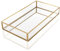 Bandeja Organizadora Decorativa, Bandeja de Almacenamiento de Joyas, Bandeja Decorativa Espejo, Bandeja de Cristal y Espejo, Bandejas de Cosméticos Dorado, para Tocador, Baño, Dormitorio (20*14*3,5cm)
