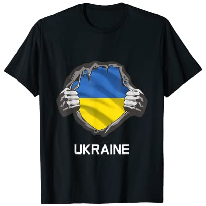 Ukraine Flagge Fußball Team Fan Trikot T-Shirt