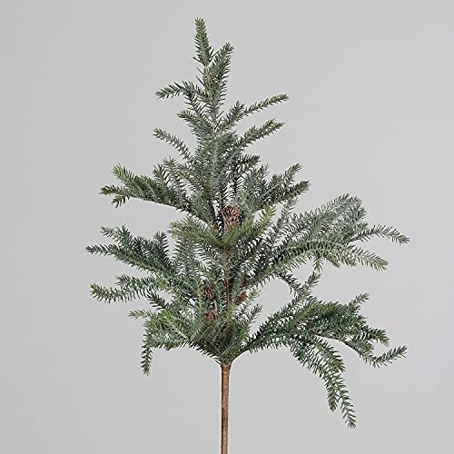 Seidenblumen Roß Tannenzweig mit Zapfen 90cm grün-grau DP künstlicher Tannenzweig Tanne Kunststoff 100% PE Spritzguss