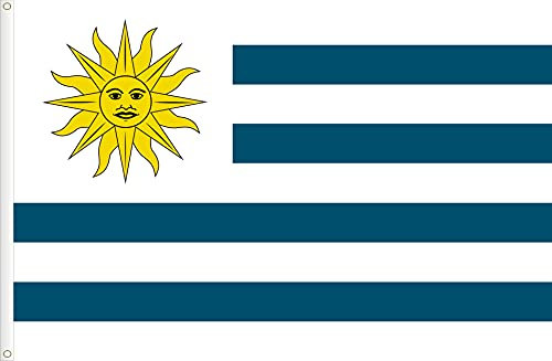 BANDERA DE URUGUAY. CALIDAD RASO MEDIO. MEDIDA GRANDE 150X90