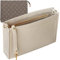 Soyizom Trousse de toilette de 19 à 26 pour cosmétiques, sac à main en feutre pour femme, organiseur de poche avec porte-clés, boucle dorée et fermeture éclair (taille L, 26, beige)