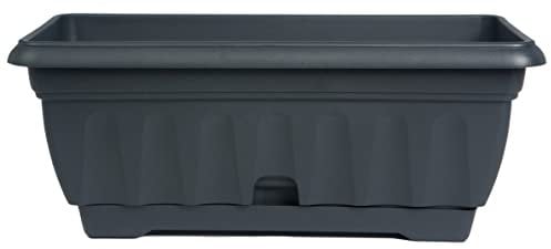 Seat Flor Vaso per balcone, fioriera da balcone, vaso porta fiori, cassetta porta fiori (60 cm, antracite)