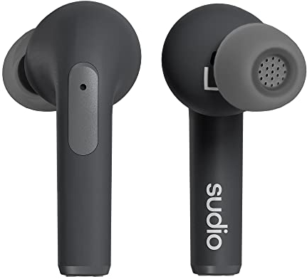 Sudio N2 Pro Midnight Black, True Wireless Bluetooth In-Ear-Ohrhörer mit ANC - Multipoint-Verbindung, IPX4 wasserdicht, USB-C und kabelloses Laden, Mikrofon, 30h Spielzeit mit Ladehülle