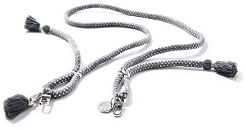 ETUUI Original Straps Spacegrey Silber Handykette mit Karabinern I Universale Kette Halsband zum Umhängen I Handykette Umhängeband kompatibel für alle Smartphones