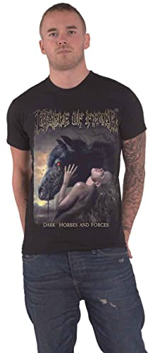 Cradle of Filth T Shirt Dark Horses and Forces Tour Official Unisex Black L
