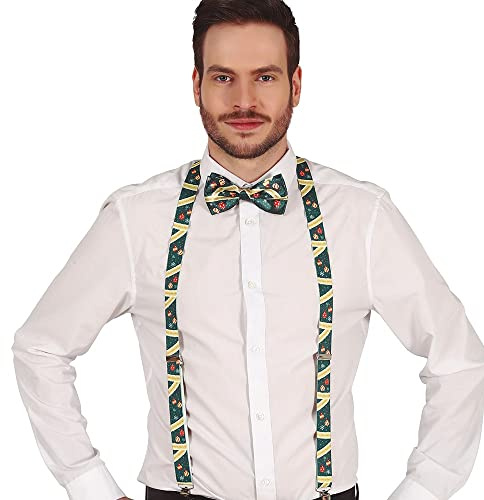 GUIRMA Grüne Weihnachts-Hosenträger für Erwachsene - Multicolore