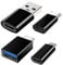 Adaptador USB C (4 Pack), Adaptador USB C Hembra a USB 3.1 Macho, Adaptador Micro USB a Tipo C para Sincronización de Datos Compatible con iPhone, PC, Samsung, iPad, Laptop, MacBook, Google, AirPods