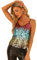 Allegra K Damen Festliches Oberteil Glitzer Top Spaghetti Party Club Camisole Pailletten Shirt Schwarz Lila Rosa M