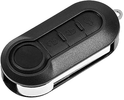 OcioDual 3 Buttons Flip Folding Fob Shell Case, Compatible with Fiat 500 Punto Panda Doblò Fiorino Stilo Lancia Citroen Peugeot, Replacement Car Remote Control Key Blade Replacement Casing