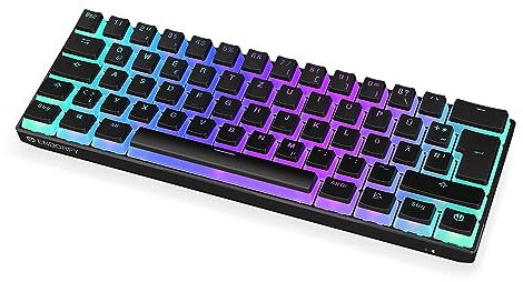 ENDORFY Thock Compact Wireless DE Kailh Box Red Pudding, Compact Mechanical Switches Kailh Box Red, Keycaps Made of PBT, Bluetooth and 2.4 GHz Wireless, German Layout QWERZ EY5D001