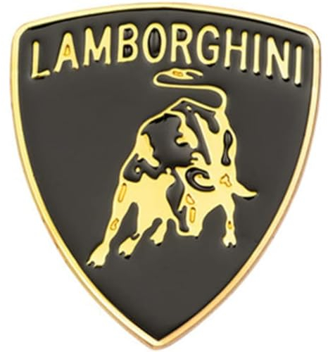 BOJOUL Emblem Auto Aufkleber, für Lamborghini Aventador Urus Huracan Gallardo Murcielago Metall-Emblem-Aufkleber Buchstaben Emblem-Schild Buchstaben Abzeichen-Zubehör,B