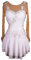 VVieer Damen Eiskunstlauf Kleid Glitzer Strasssteine Langarm Rollschuhkleid maßgeschneidert, Wettkampf-Training, Performance-Kleidung (M,White)