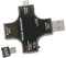 Gadpiparty Tester di Tensione Tester Usb Display Multimetro per .0/ .0 Interfacce Multiple Nero