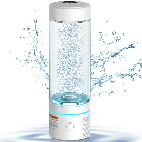 Sunity Hydrogen Water Bottle, Wasserstoff Wasserflasche mit SPE/PEM-Technologie zur Erzeugung von Wasserstoffwasser, Wasserstoff-Sauerstoff-Trennung, lebensmittelechte BPA-freie Flasche (240 ml)