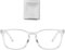 CWPFVQA Klare Flache Brille Mit Anti-Blaulicht, Quadratisch, Unisex - Inkl. Brillentuch